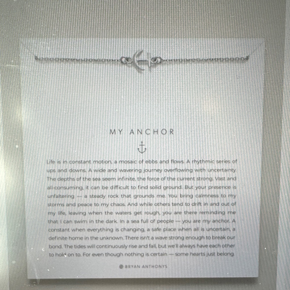 Bryan Anthonys NWT, My Anchor Necklace, silver. - Picture 3 of 6